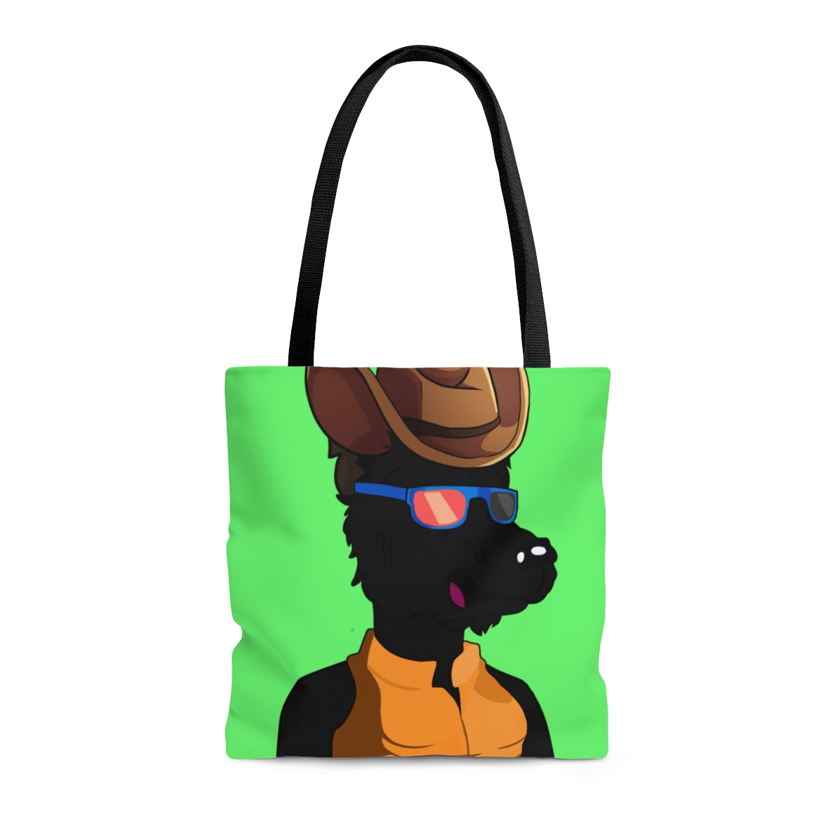 Cyborg Wolf Puffy Jacket Puffy Jacket Cowboy Hat AOP Tote Bag