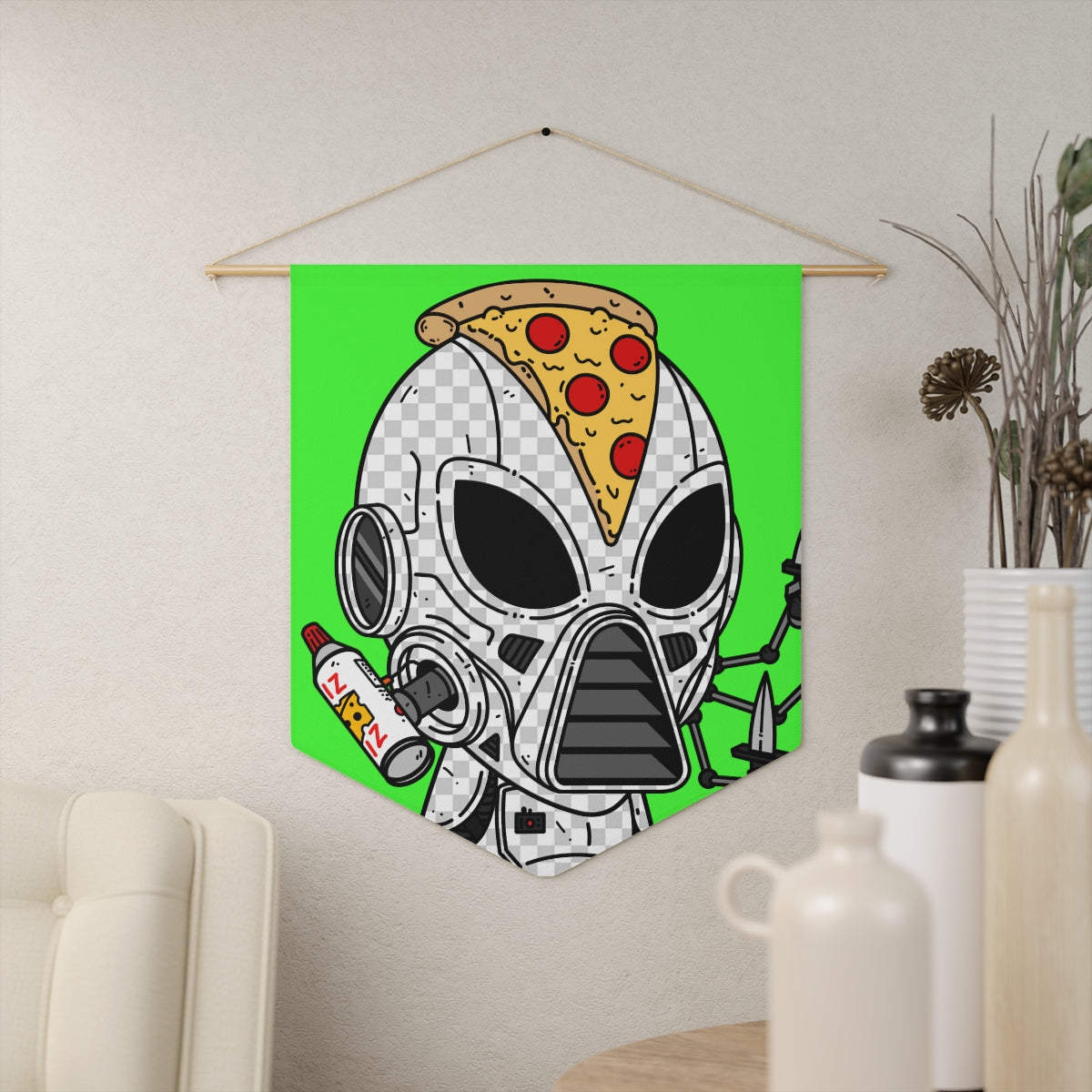 Cuchillo Peppe Pizza Viz Wiz Blindado Blanco Futuro Alien Cyborg Máquina Visitante Banderín