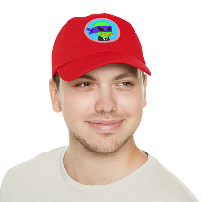 Visitor 751 Alien Dad Hat with Leather Patch (Round)