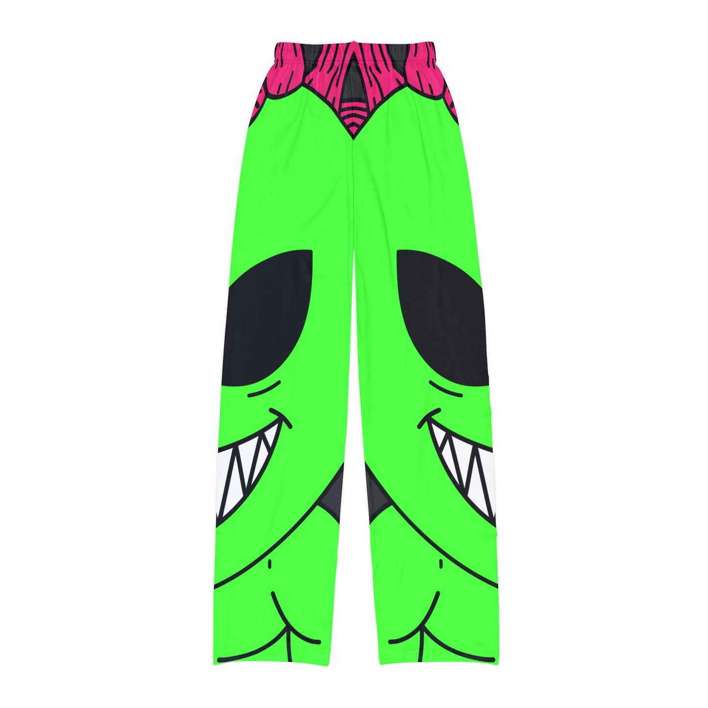 Spiked Pink Hair Muscle Alien Visitor Kids Pajama Pants