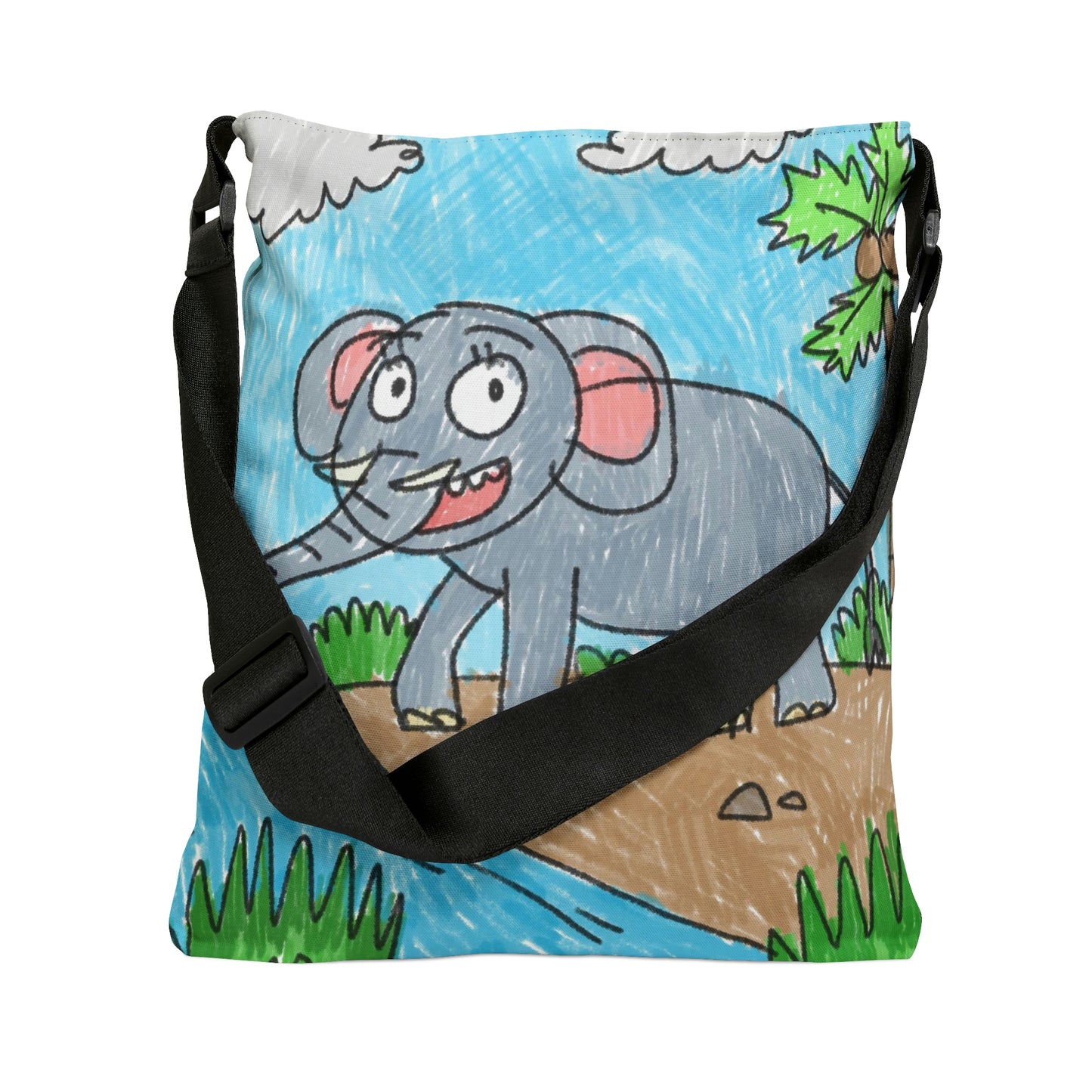 Elefante Elephant King Safari Animal Bolsa de mano ajustable (AOP) 