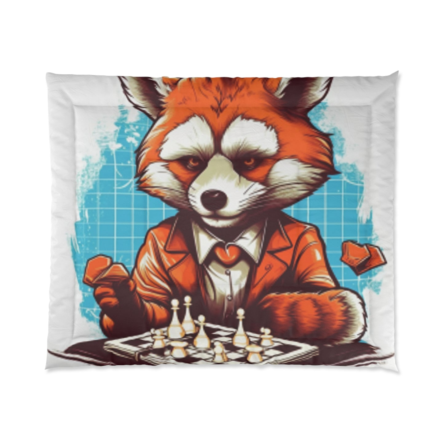 Red Panda Chess Player Strategy Game Graphic Comforter