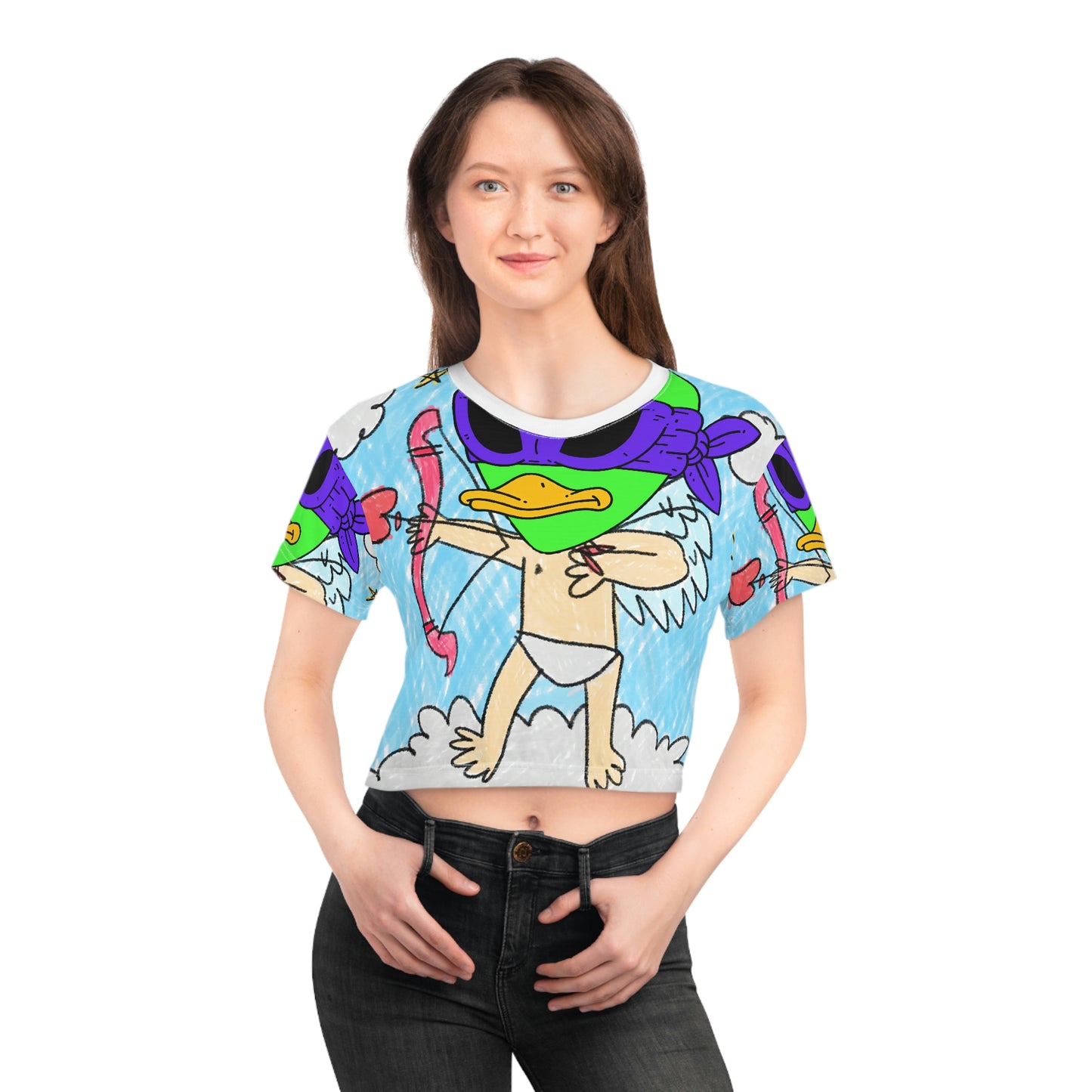 Valentine Alien Visitor 751 AOP Crop Tee