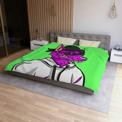 Purple Cyborg Werewolve Fitness Graphic Microfiber Duvet Cover