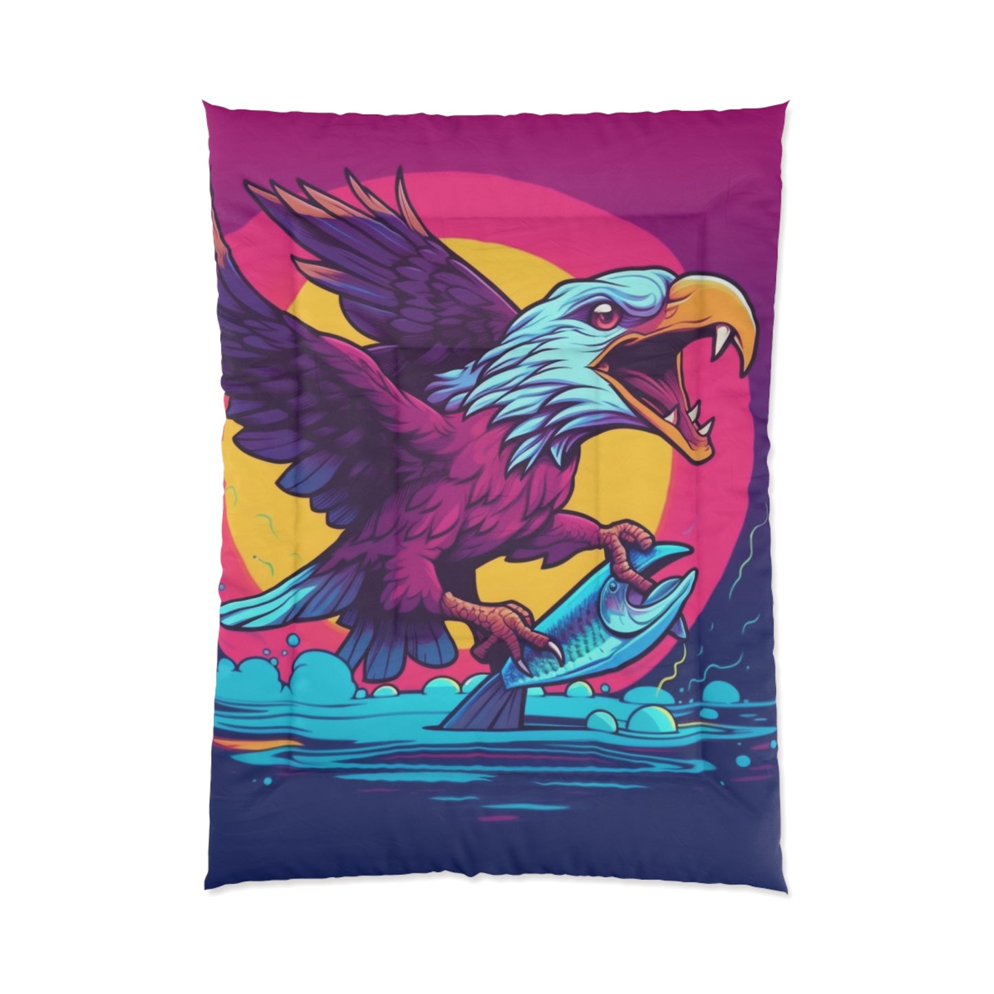 American Bald Eagle USA Fish Catch Dinner Graphic Comforter