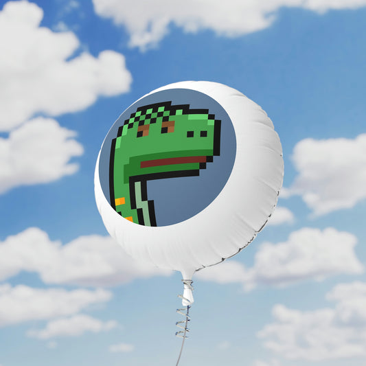 Dinosaur Dino Pixel Mylar Helium Balloon