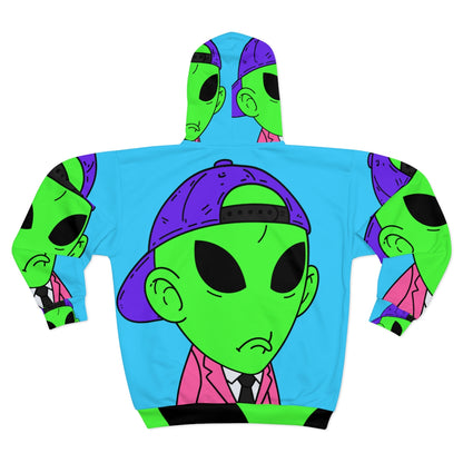 Business Builder Alien AOP Unisex Zip Hoodie