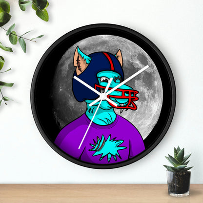 Foot Ball Full Moon American Werewolve Wolf Cyborg Wall clock