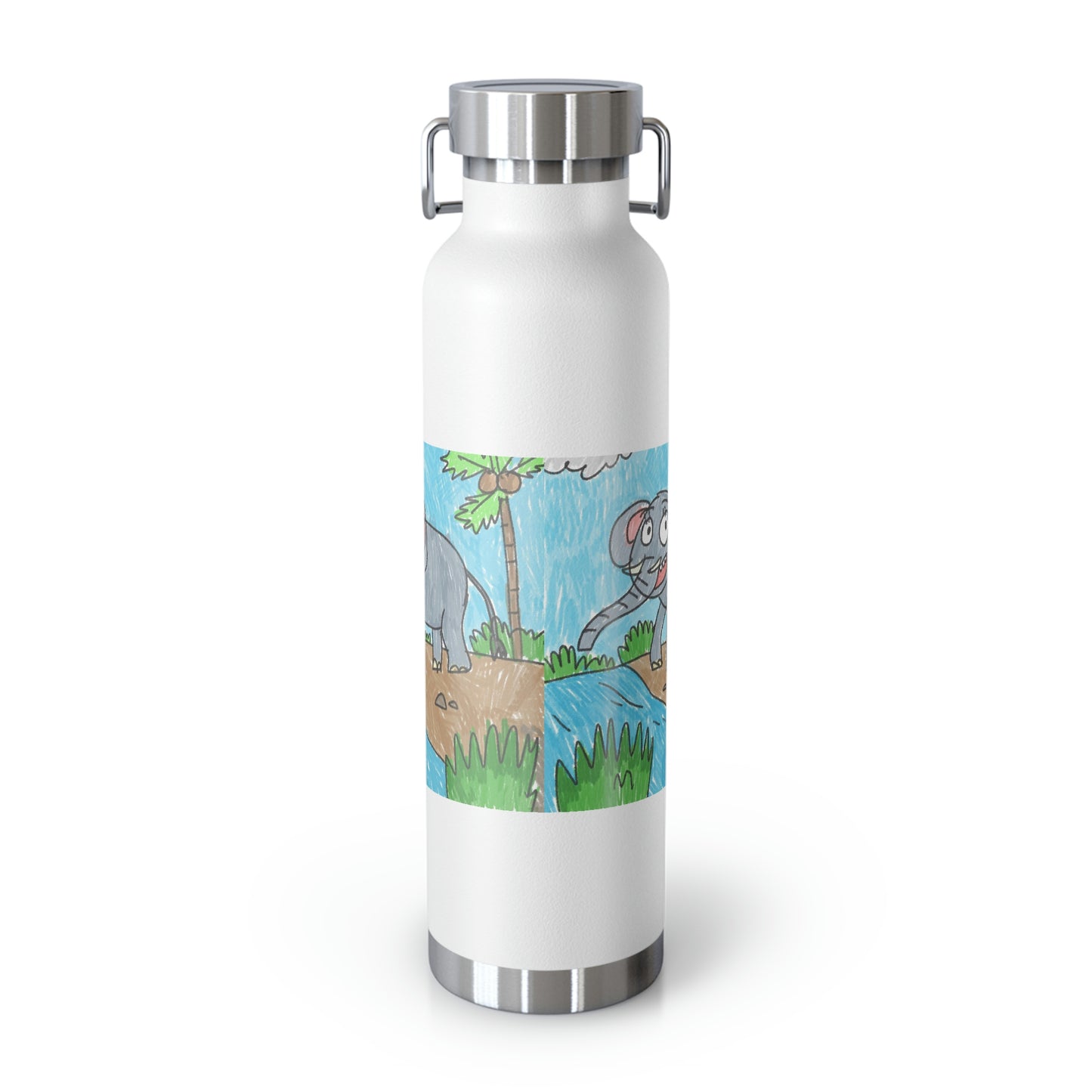 Elefante Elephant King Safari Animal Copper Vacuum Insulated Bottle, 22oz