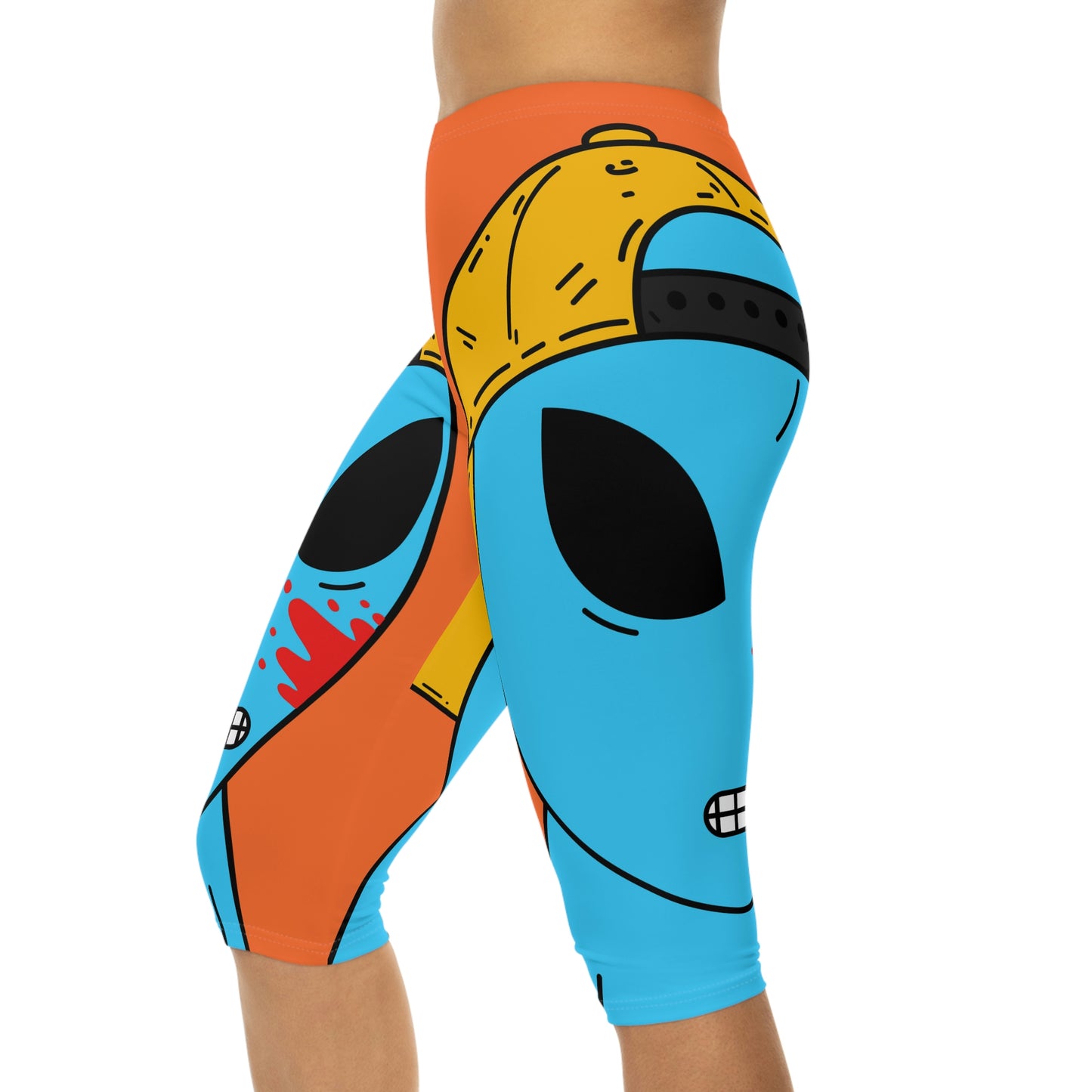 Alien Blue Blood Visitor Women’s Capri Leggings (AOP)