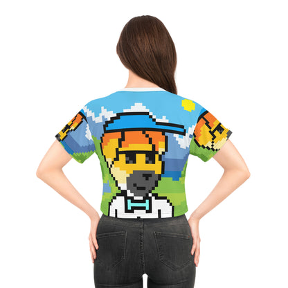 Dog Animal Pet Pixel Crop Tee (AOP)