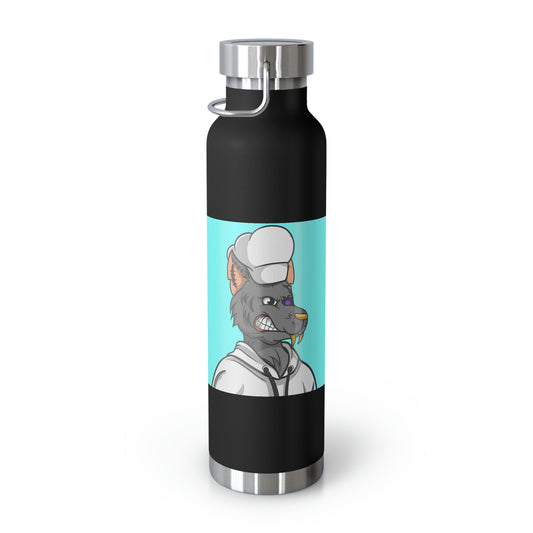 Chief Chef Cook Wolf Werewolve Cyborg Copper Vacuum Insulated Bottle, 22oz