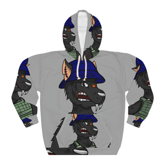 Army Soldier Trained Dog Wolf AOP Unisex Pullover Hoodie