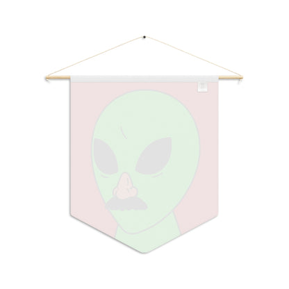 Green Visitor Alien Disguised Fake Nose Pennant