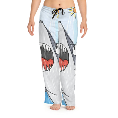 Shark Jaw Teeth Attack Ocean Sea Creature Women's Pajama Pants (AOP)