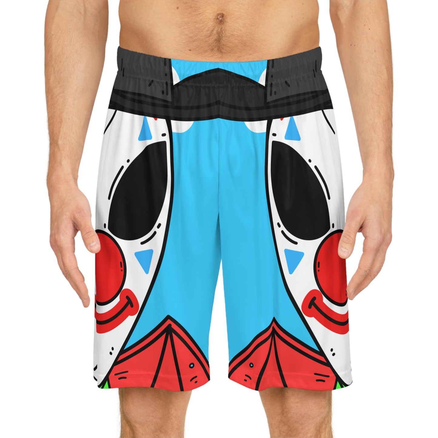 Alien Posse Clown Cartoon Visitor Basketball Shorts