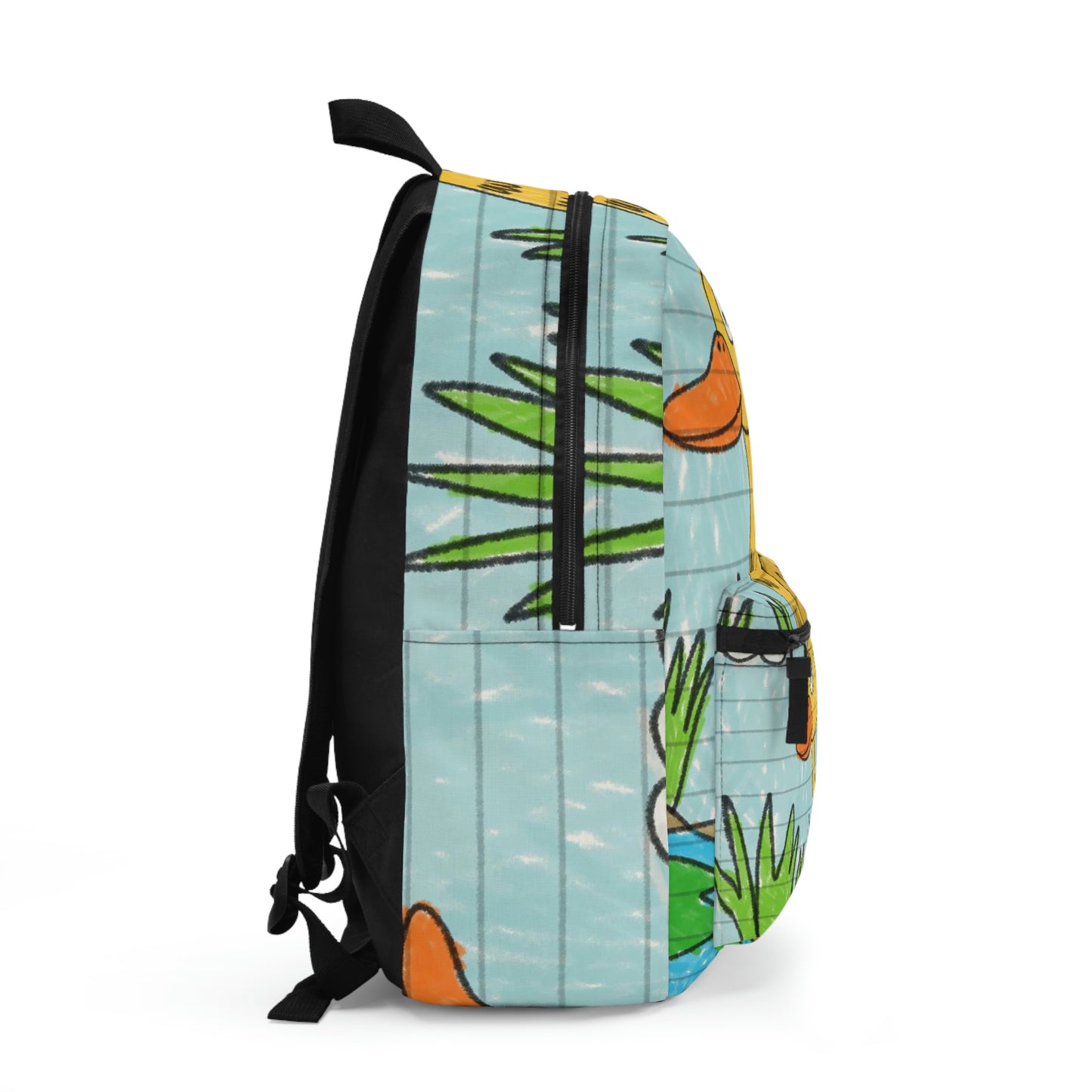 Yellow Duck Bird Pond Backpack