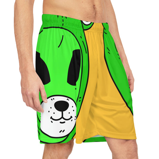 Frog Alien Visitor Basketball Shorts (AOP)