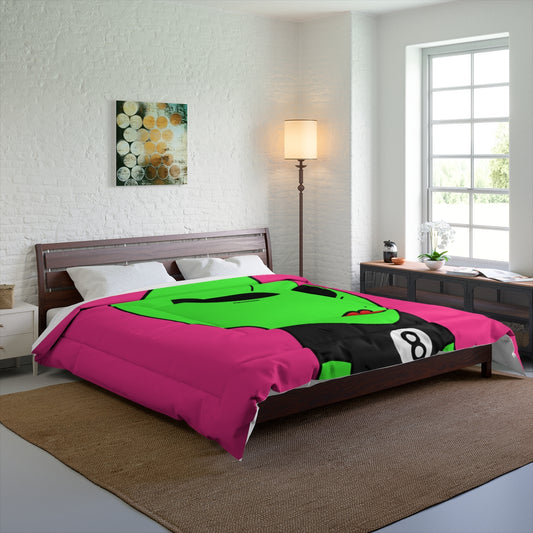 8 Ball Green Alien Lipstick Visitor Bed Comforter