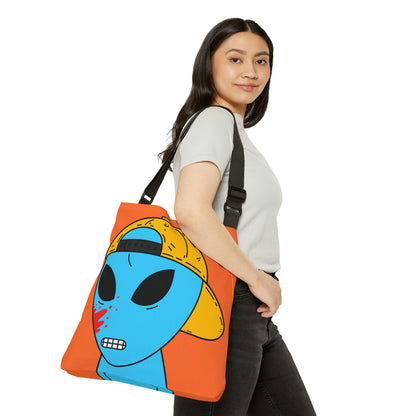 Blue Blood Alien Visitor Adjustable Tote Bag (AOP)