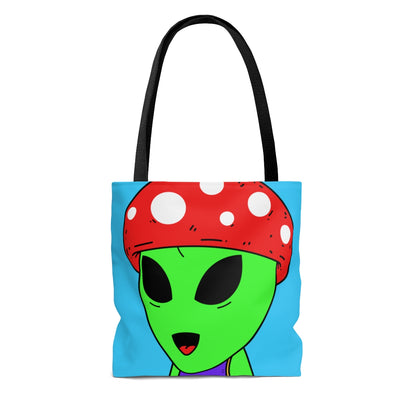 Red Mushroom Head Green Alien Purple Visi sport Jersey Visitor AOP Tote Bag