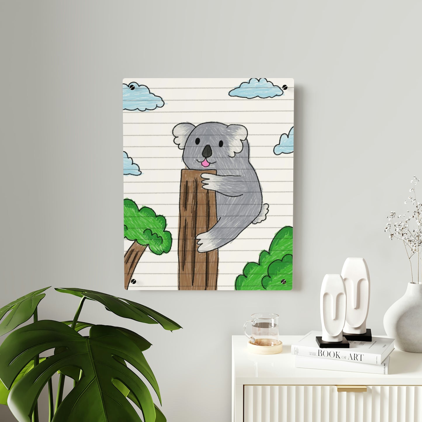 Koala Bear Animal Tree Climber Acrylic Wall Art Panels