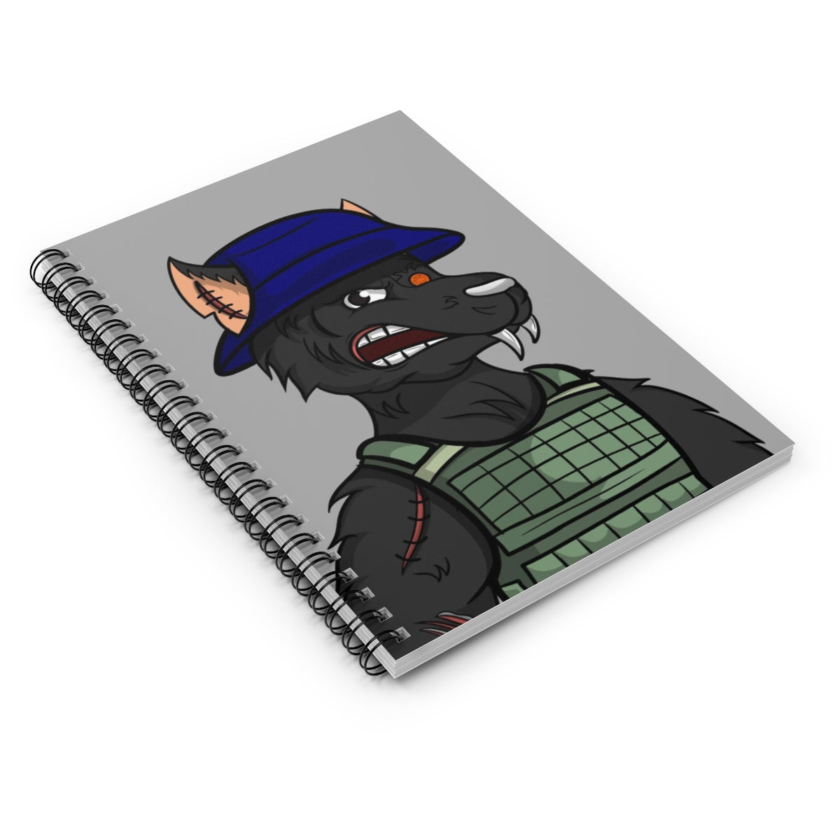 Army Cyborg Wolf Werewolve Spiral Notebook - Ruled Line