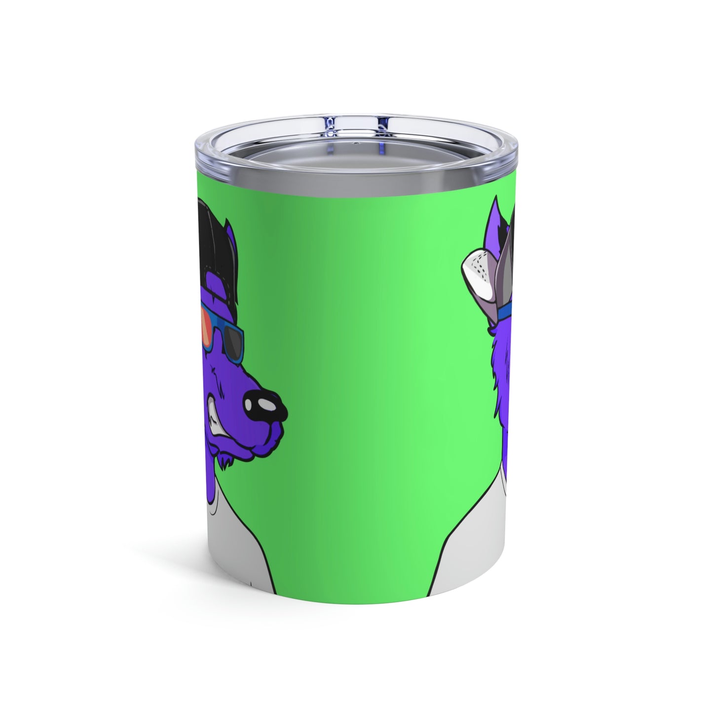 Cyborg Wolf Purple Fur Werewolve Tumbler 10oz