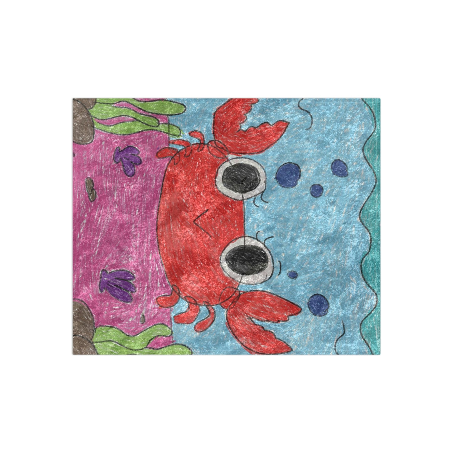 Lobster Crab Graphic Sea Lovers Crushed Velvet Blanket