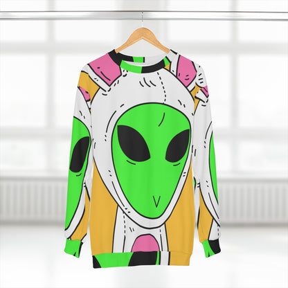 Happy Bunny Easter Costume Alien Outfit AOP Unisex Sweatshirt