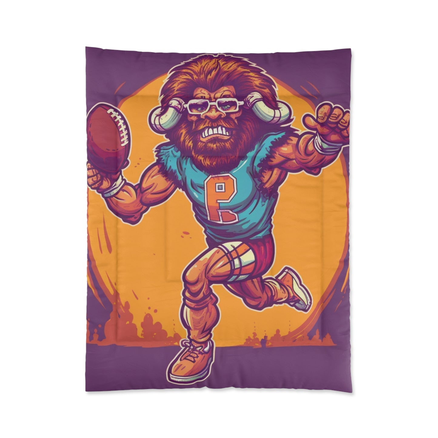 Gráfico deportivo del juego Buffalo Bison de fútbol americano Colcha 