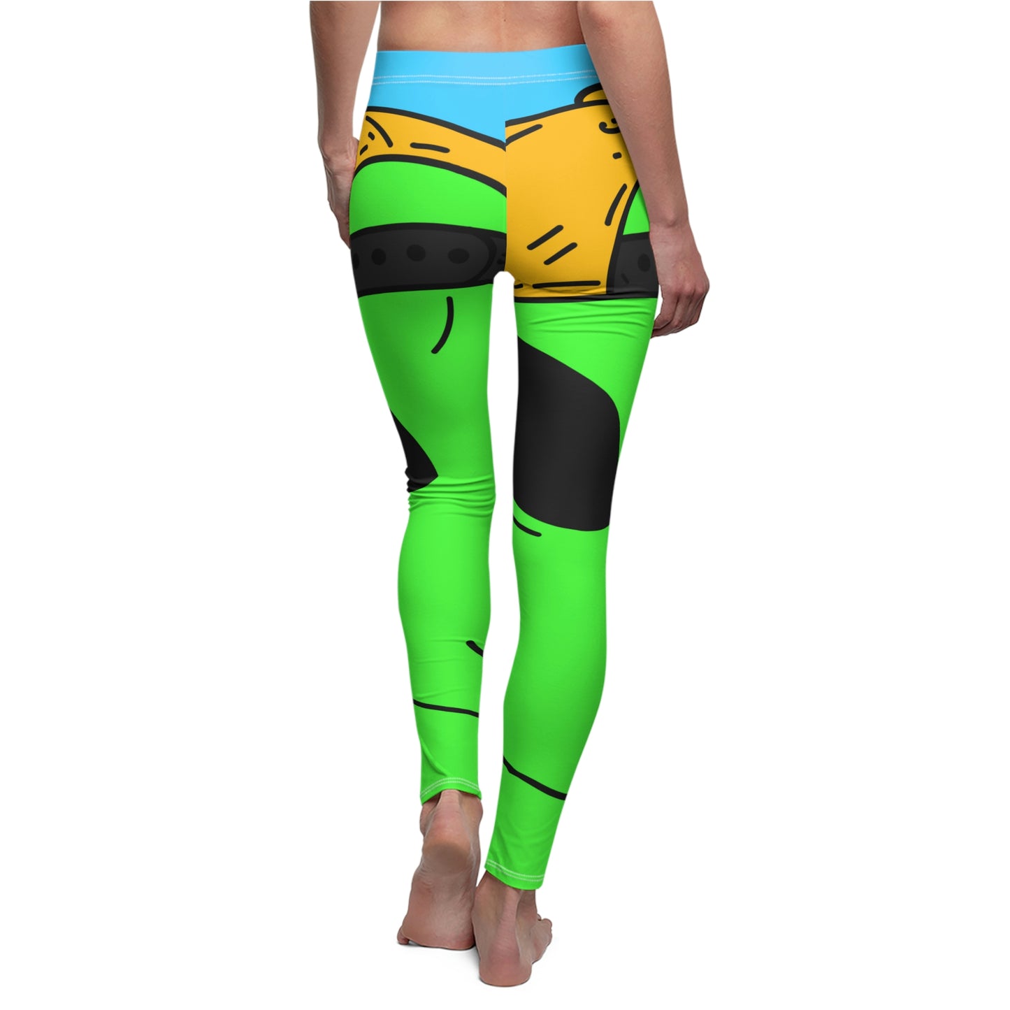 Backpacker Alien Visitor Round Women's Cut & Sew Casual Leggings