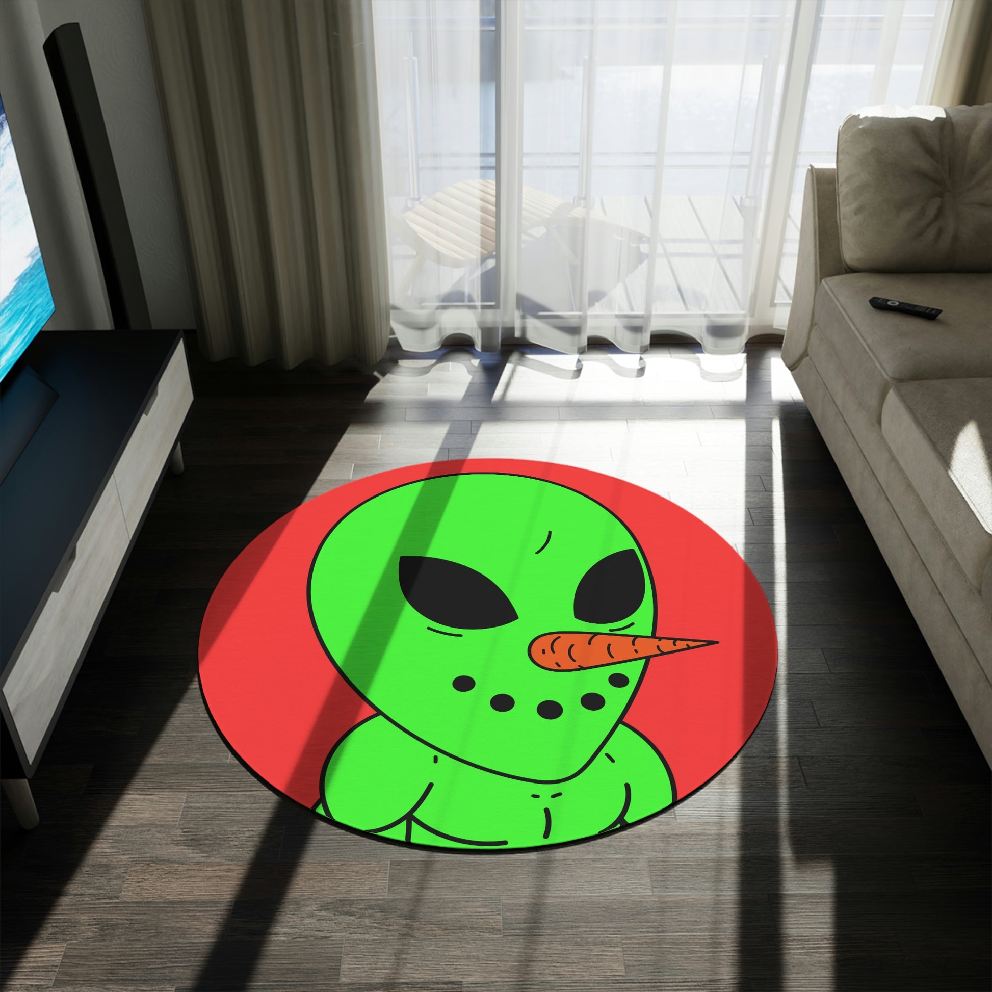 Veggie Visi The Vegetable Visitor Round Rug - Visitor751