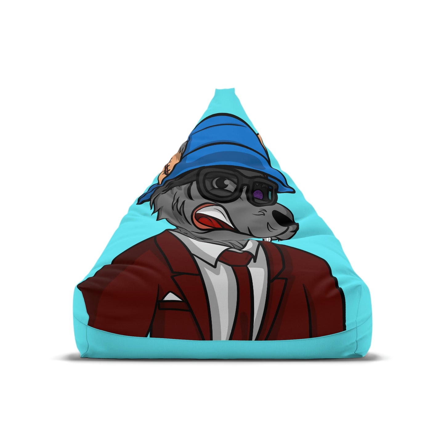 Maroon Business Suit Werewolf Bean Bag Chair Cover