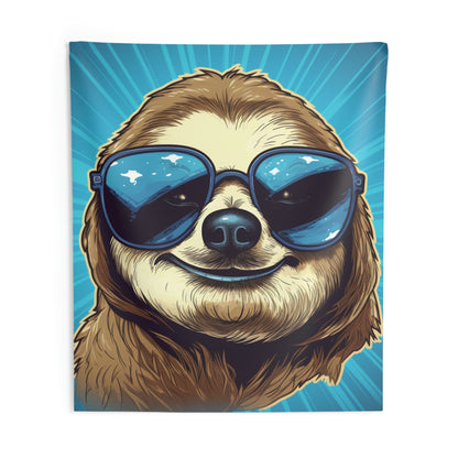 Retro Space Sloth Animal Design Indoor Wall Tapestries