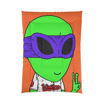 Purple Ninja Peace Visitor Jersey Alien Bed Comforter