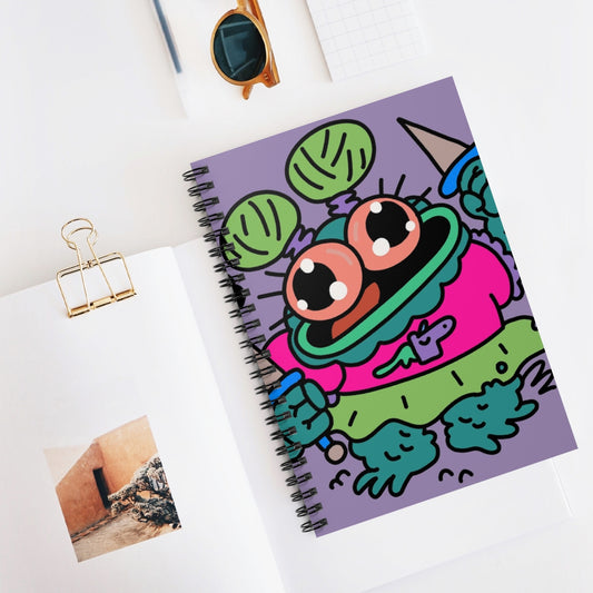 Frog Fly Fantasy Spiral Notebook - Ruled Line