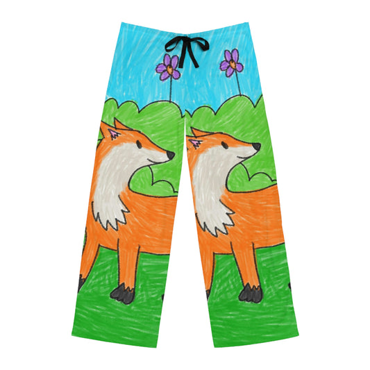 Fox Woodland Animal Foxy Men's Pajama Pants (AOP)