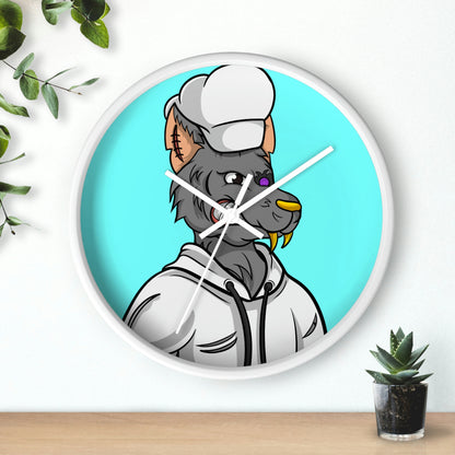 Chief Chef Cook Wolf Werewolve Cyborg Wall clock