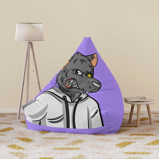 Fitness Grey Wolve Cyborg Wolf Bean Bag Chair Cover