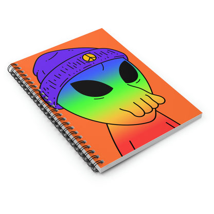 Peace Alien Pride Visitor Spiral Notebook - Ruled Line