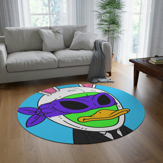 Easter Bunny Alien Visitor 751 Rabbit Round Rug