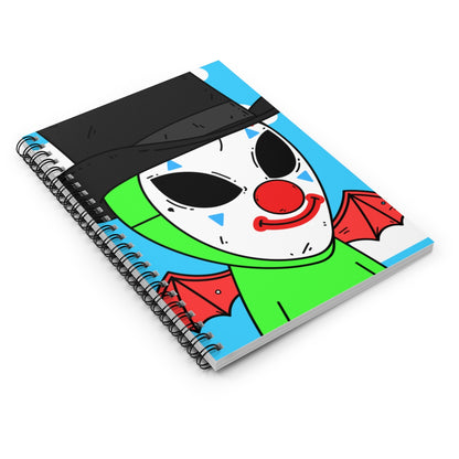 Alien Clown Flying Space Cartoon Spiral Notebook - Ruled Line