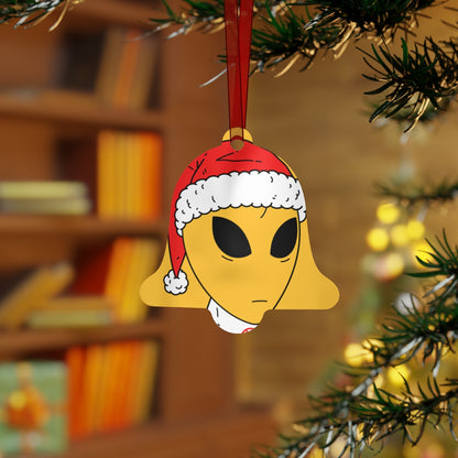 Alien Santa Space Character Holiday Winter Season Metal Ornaments