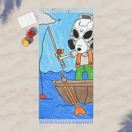 Fisher Fishing Fish Boat Bot Alien LOL Visitor Boho Beach Cloth