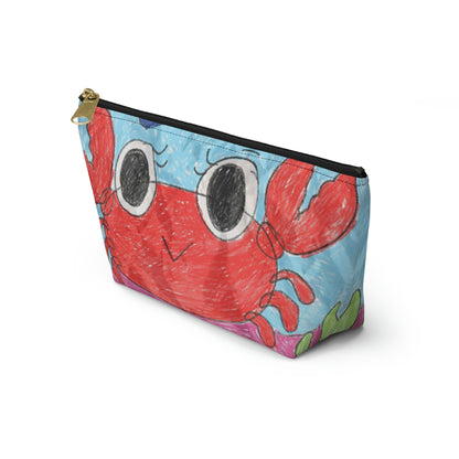 Lobster Crab Graphic Sea Lovers Accessory Pouch w T-bottom