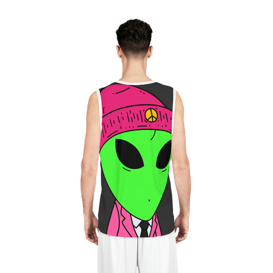 Camiseta de baloncesto para visitantes de negocios de Peace Alien (AOP) 