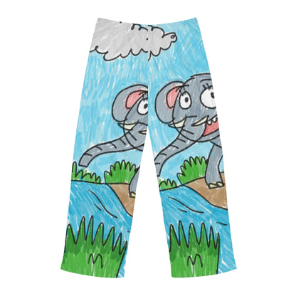 Elefante Elephant King Safari Animal Men's Pajama Pants (AOP)