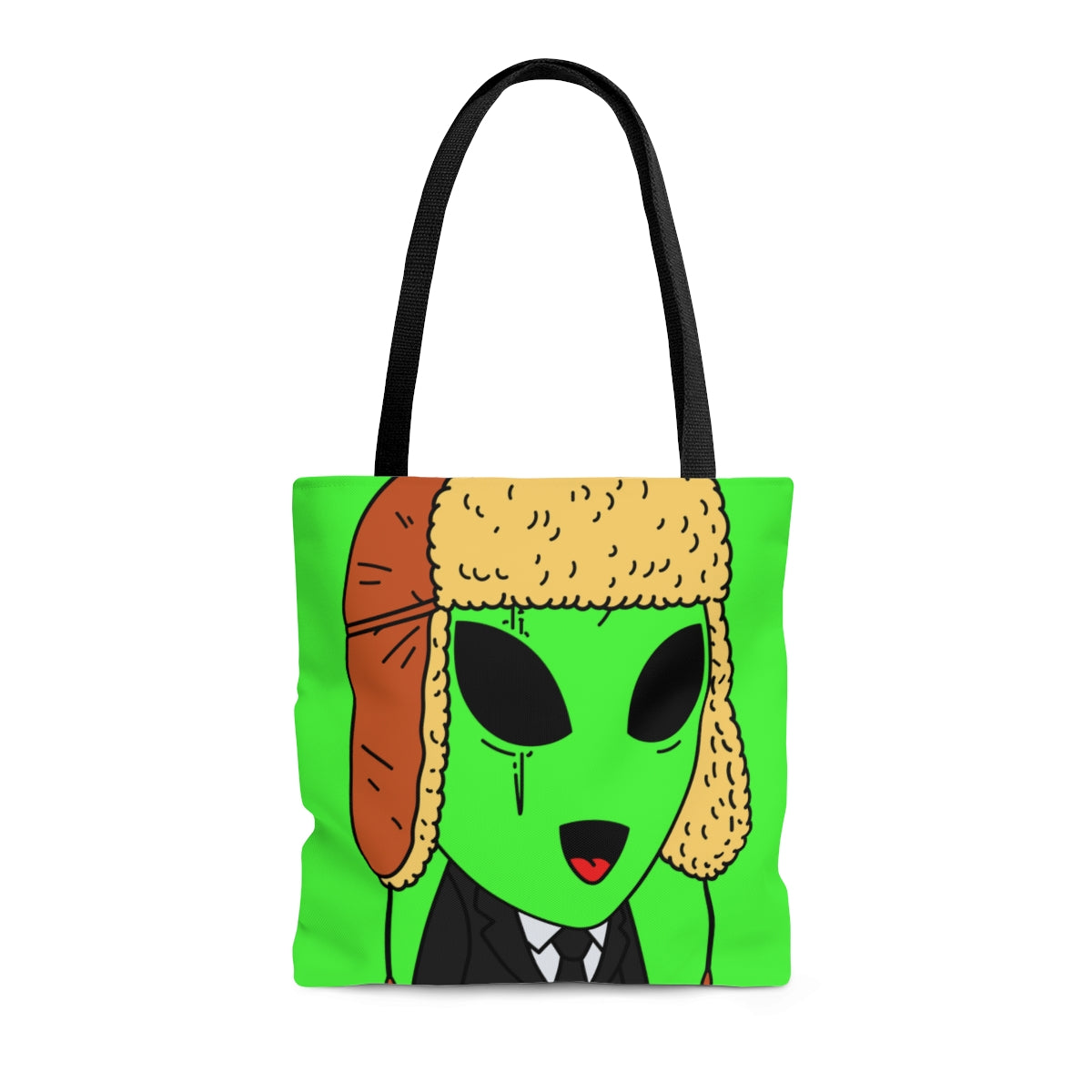 Trapper Hat Scar Eye Green Business Visitor Alien AOP Tote Bag