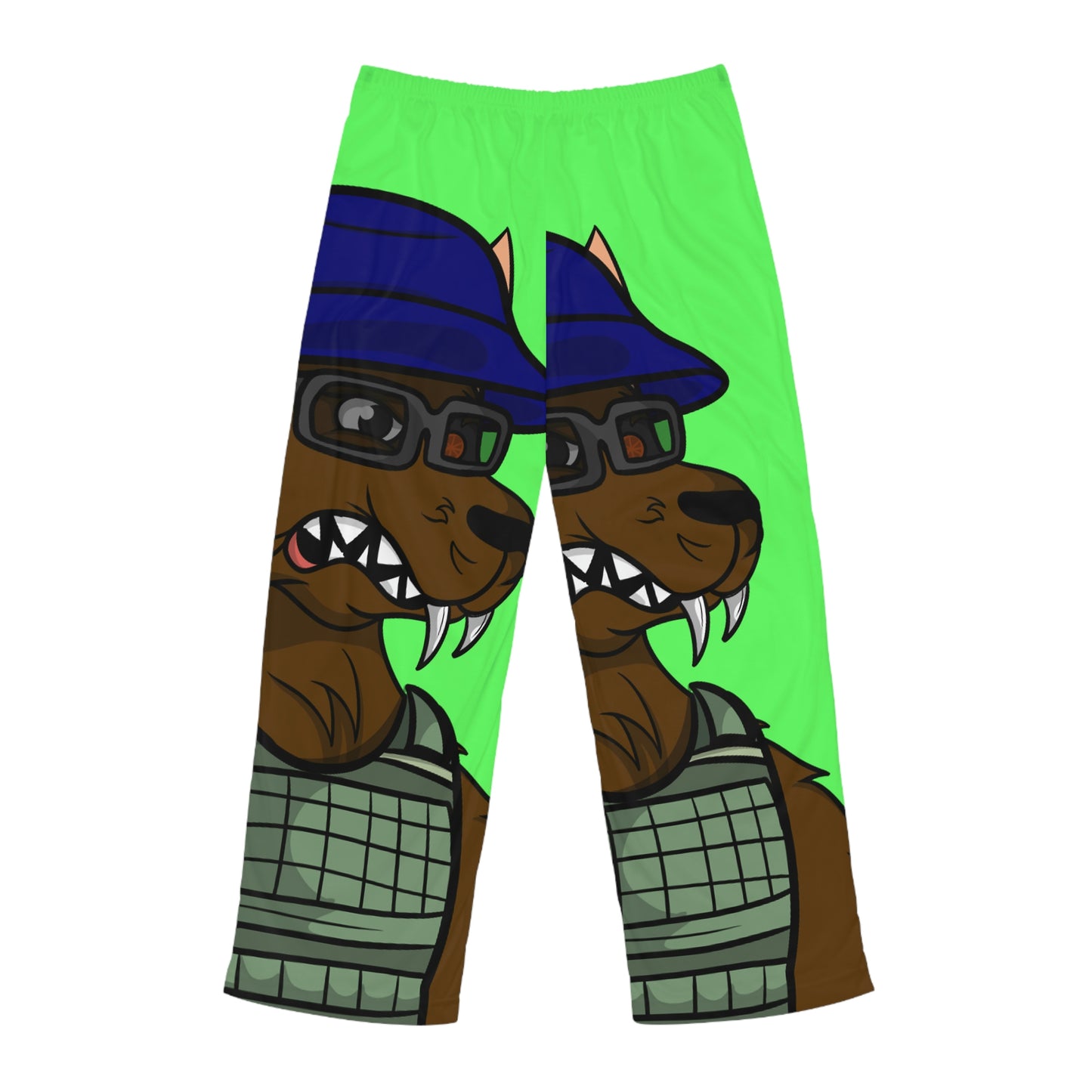 Military Army Cyborg Wolve Men's Pajama Pants (AOP)